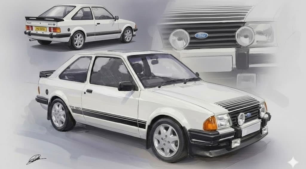 Illustration Ford Escort RS1600i – événements du club Duck Ford