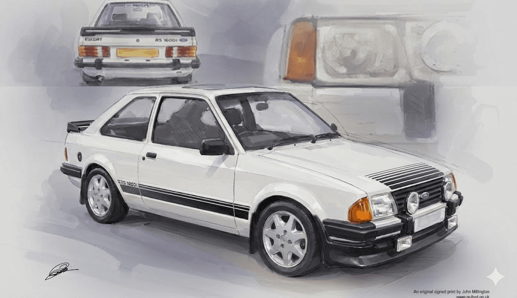 Illustration Ford Escort – contactez le club Duck Ford